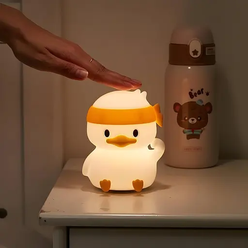 Нічник дитячий Каченя LED силіконовий з акумулятором - фото 4
