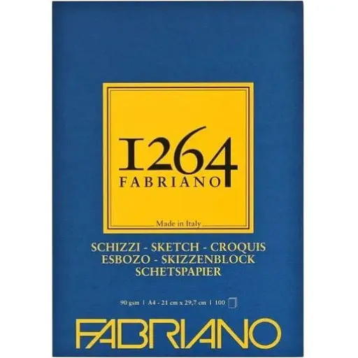 Склейка для рисунка и эскизов Fabriano 1264 90г/м2 100л слоновая кость - фото 1