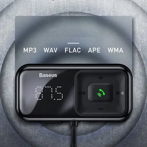 АЗП з FM-модулятором Baseus T Shaped S-16 Car Bluetooth MP3 Player Black - фото 9