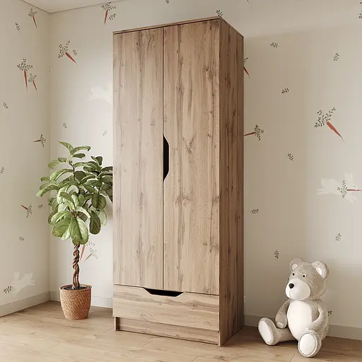 Шкаф распашной MebelStar 2Д1Ш Лилу 80x50x210 см Дуб тахо (MBS-1408)