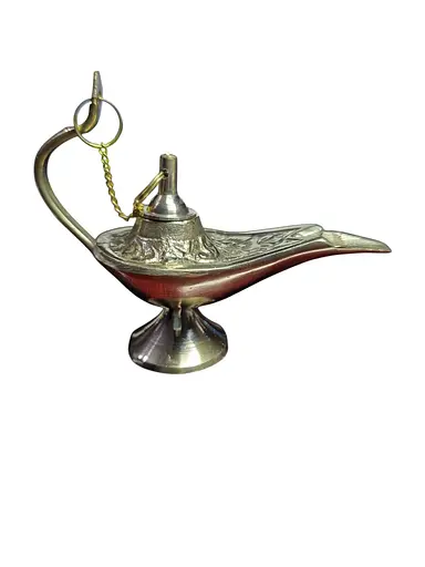 Чарівна лампа Алладіна золотиста 10х6х4см - фото 1