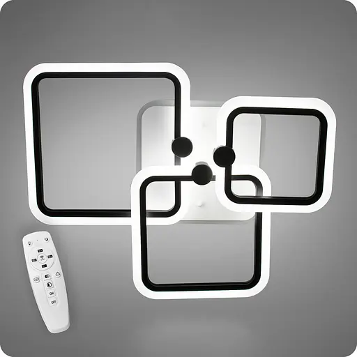 Люстра світлодіодна 517 Dlight 3color з пультом 65Вт Чорний (01801) - фото 1