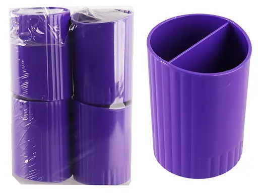 Стакан для письменных принадлежностей Sferik, круглый, на два отделения, фиолетовый