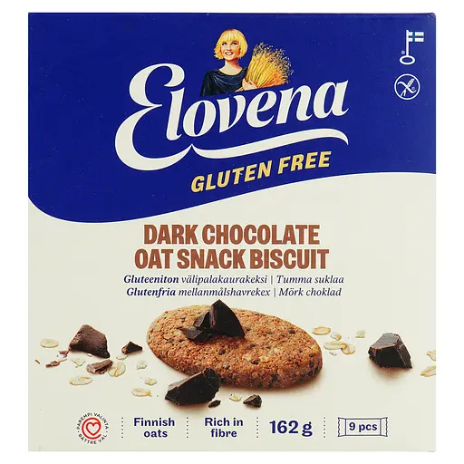 Галети Elovena вівсяні з чорним шоколадом без глютен 162 г - фото 2