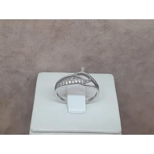 Серебряное кольцо Агни Искренность с фианитами. 1888/9Р-CZ 17 - фото 3