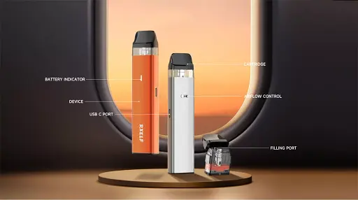 Набір POD-система RXELF XMate C Pod 650mAh 2ml електронна сигарета Kit Obsidian Black (18564) - фото 3