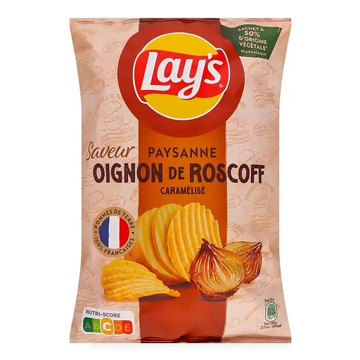 Чипси Lay's Paysanne зі смаком карамелізованої цибулі 120 г (916188)