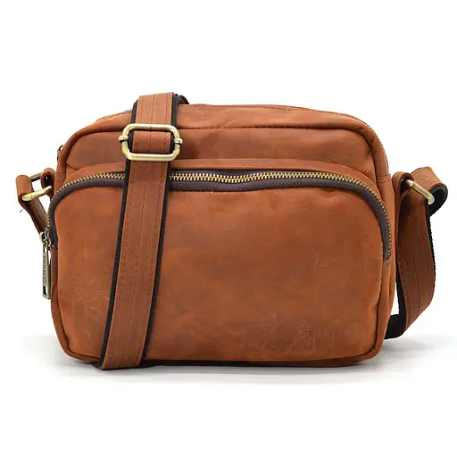 Кожаная мужская сумка-мессенджер TARWA 23х16х11 см sum0025404 - фото 4