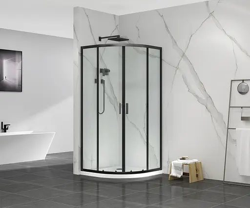 Душевая кабина без поддона Mixxus Premium Diverse SC01-90x90x195-TR Black прозрачное стекло 5 мм MI6860, Черный матовый, Универсальная, прозрачная - фото 4