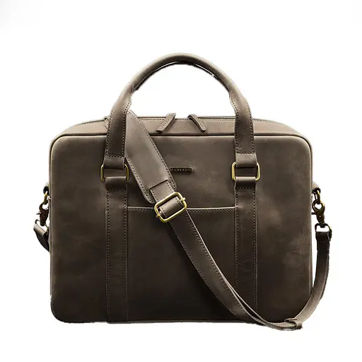 Шкіряна сумка для ноутбука та документів коричнева Crazy Horse - фото 6