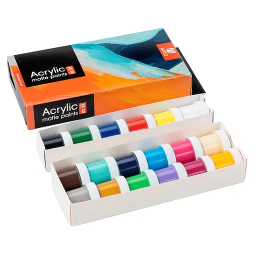 Набір акрилових фарб Arteo Art матовий 18x10 мл - фото 2