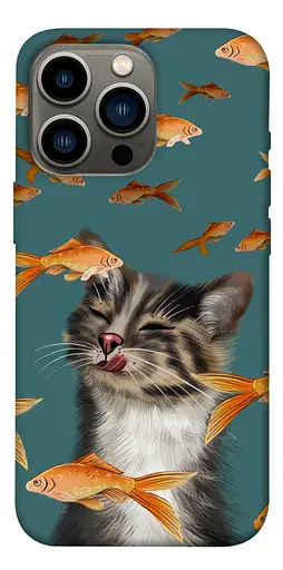 TPU чохол Cat with fish - фото 1