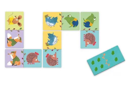 Настільна гра Djeco Дитяче доміно. Веселі тварини (Domino Animals, 28 pcs) (DJ08115) - фото 2