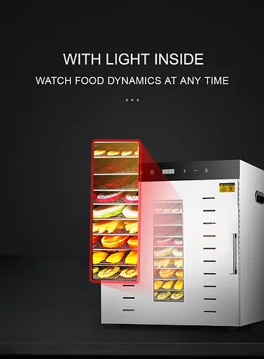 Дегідратор побутовий Tekhniko DH-10HB-SS нержавіюча сталь (10 лотків 40*38 см) - фото 7