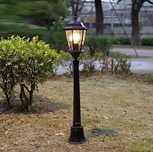 Ніжка до вуличного ліхтаря чорного кольору 76 см | Line F | Арт. 900A BK - фото 3