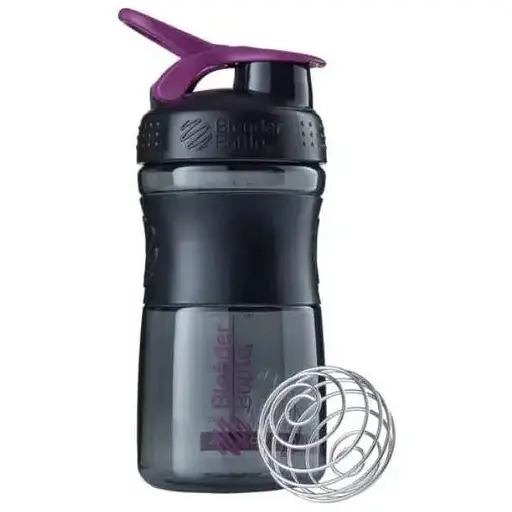 Шейкер спортивный BlenderBottle SportMixer Flip 20oz/590 мл Black/Plum (SM 20oz Black/Plum) - фото 1