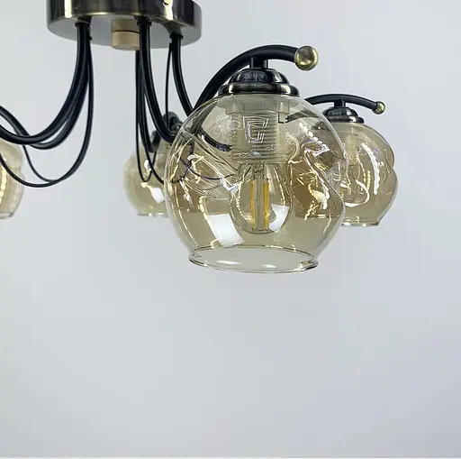 Класичний стельовий світильник | Арт. 7075/5 AB+BK+BR | Line F - фото 10