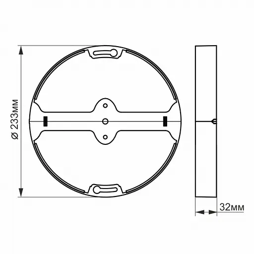 Рамка накладного монтажу безрамкового круглого світильника VIDEX (VL-DLFR-33SF) - фото 4