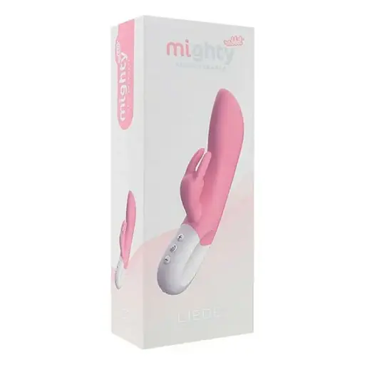 Вібратор-кролик Liebe Pleasure Toys Mighty Rechargeable Rabbit 21.5 см (світло-рожевий) - фото 5