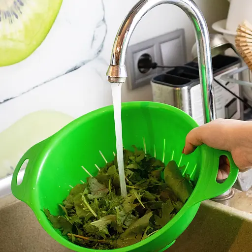 Дуршлаг пластиковый 3 литра диаметр 25 см, Мед Салатовый 85041 - фото 3