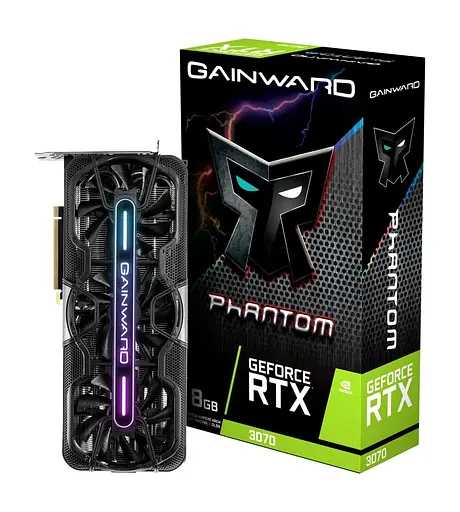 Видеокарта Gainward RTX 3070 8Gb Phantom (NE63070019P2-1040P) (GDDR6, 256 bit, PCI-E v4.0 x16) Б/у - фото 4