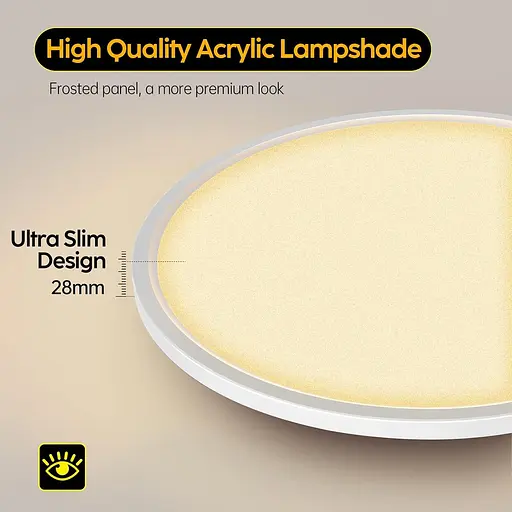 Светодиодный потолочный светильник Aisutha, 24 Вт, 2800 лм, с регулировкой яркости, с пультом дистанционного управления, 3000–650 - фото 2