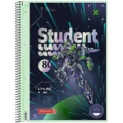 Колледж-блок Brunnen А4 Premium Robot Heroes клетка 80 листов (10-679 28 421)