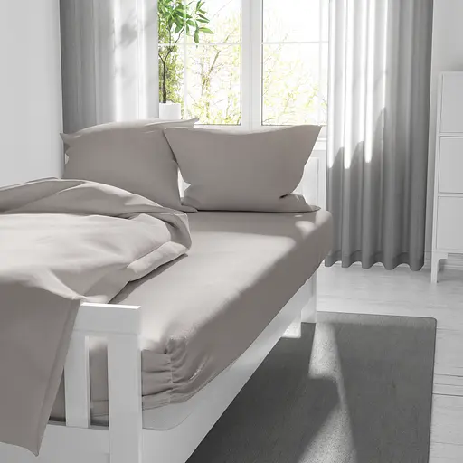Простирадло на резинці LeLit В-1206 бязь 180 x 200 + 25 см молочне (le2000000318233) - фото 4
