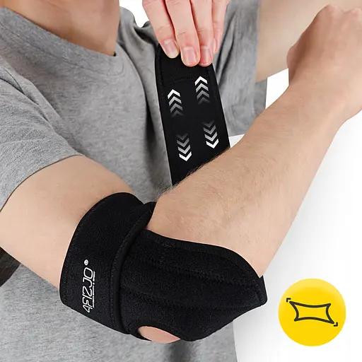 Фіксатор (бандаж) для ліктьового суглоба 4FIZJO MED 1 шт універсальний Black (P-5905973407380) - фото 4