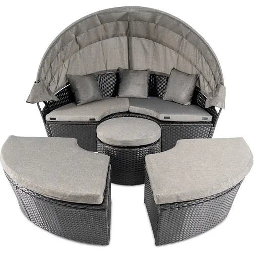 Садовая мебель Di Volio Milano черно-серая - фото 3