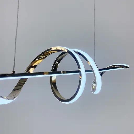 Видовжена люстра Wave у золотому корпусі в 2-х розмірах Line.F Довжина 100 см - фото 2