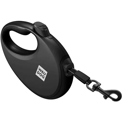 Повідець-рулетка для собак Waudog R-leash з контейнером для пакетів, світловідбивна стрічка, L, до 40 кг, 5 м, чорний - фото 3