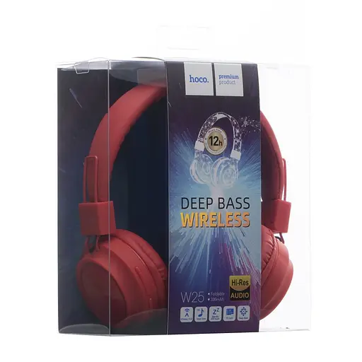 Бездротова Bluetooth-гарнітура Hoco W25 Promise навушники для ПК Red - фото 6