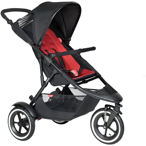 Универсальная беговая коляска 2 в 1 Phil&Teds Sport + вкладка, красный