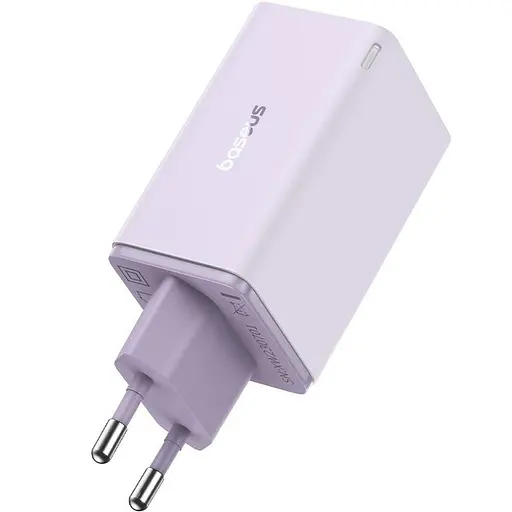 Зарядний пристрій Baseus GaN6 Pro Fast Charger 2 Type-C + 2 USB 65 W фіолетовий - фото 1