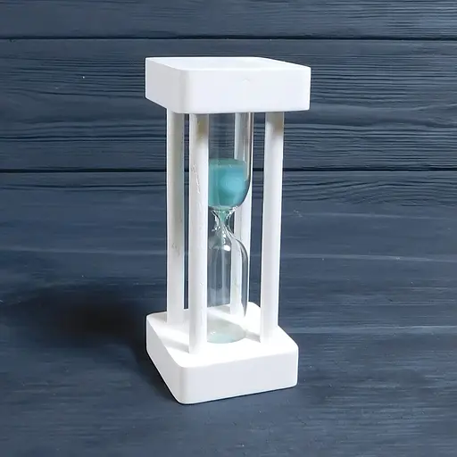 Часы песочные в деревянном корпусе на 1 минуту (бирюзовый песок) 81574 - фото 2