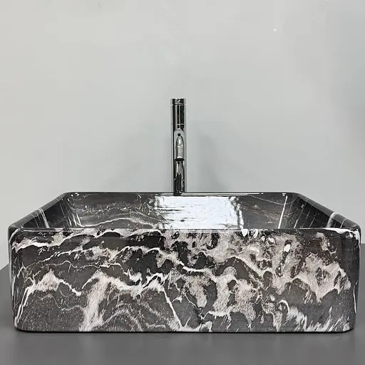 Умивальник VBI Asti M black onyx накладний VBI-013006, Чорний матовий - фото 4