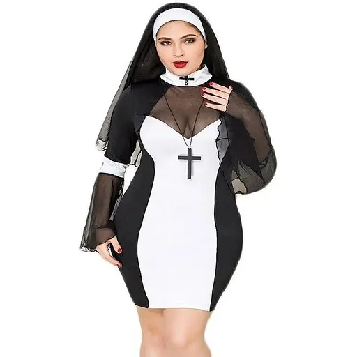 Еротичний костюм черниці JSY P71109 Plus size