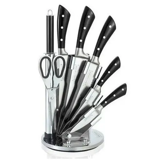 Набор ножей Edenberg EB-3619 на нержавеющей стали 9 предметов черный