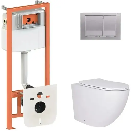 Набір Q-tap Nest 4 в 1 підвісний унітаз Robin Ultra Quiet 520x365x365 + комплект інсталяції QT13332381AW47499 - фото 1