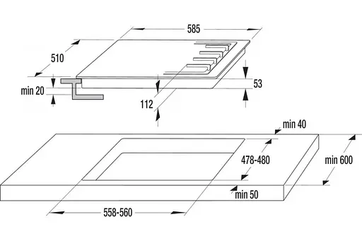 Варильна поверхня Gorenje газова на склі, 60см, чавун, чорний - фото 9