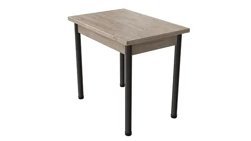 Обідній стіл-формер розкладний Берта Ferrum-decor 750x1400x900 Чорний метал ДСП Дуб Сан-Марино 16 мм (FRD-105179) - фото 4