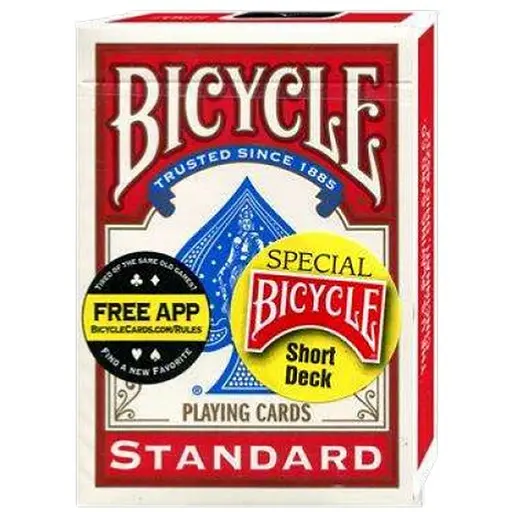 Карты для фокусов United States Playing Card Company Bicycle Short deck (укороченная колода) (red) (59851) - фото 1