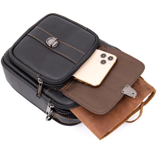 Чоловік шкіряний месенджер Vintage 18х20х7 см sum0013949 - фото 5