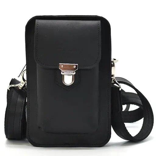 Кожаная мужская сумка на пояс TARWA 20х13.5х5 см sum0026020 - фото 1