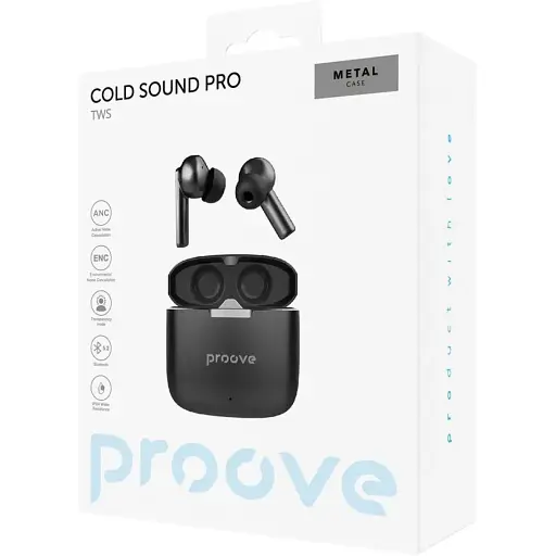 Бездротові навушники Proove Cold Sound Pro with ANC black - фото 2