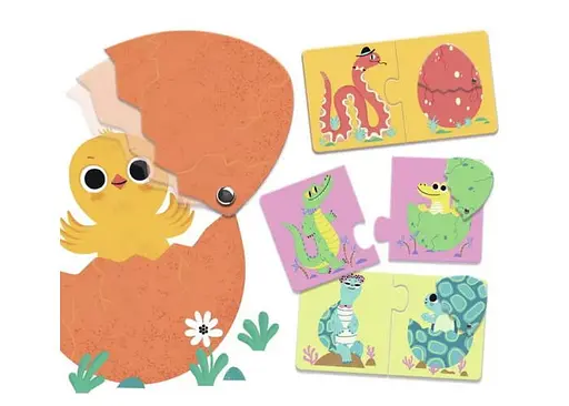 Настольная игра Djeco Кто в яйце? (Puzzle Duo: Funny eggs) (DJ08193) - фото 4