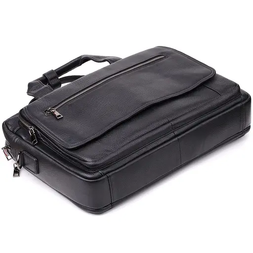 Місткий портфель для чоловіків з натуральної шкіри Vintage 42х30,5х11 см sum0028981 - фото 7