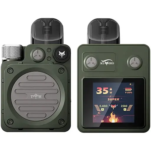 Под-система электронная сигарета Kumiho THOTH T Pro 35W Pod 1300mAh 2ml Kit Jungle Green (18162) - фото 3