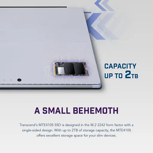 Накопичувач SSD Transcend m.2 NVMe 256GB 2242 PCIe 4.0x4 3D TLC DRAM-less (TS256GMTE410S) (TS256GMTE410S_) - фото 3
